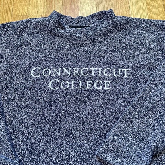CONNETICUT COLLEGE CREWNECK PULLOVER Sweatshirt Size LARGE WOOLLY THREADS - USA - Picture 2 of 5